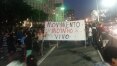 Moradores da Favela do Moinho protestam em frente à Prefeitura