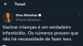 Twitter exige que Malafaia apague posts falsos sobre vacina infantil e suspende conta por 12h