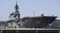 Destroyer japonês parte para escoltar navios norte-americanos
