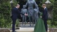 William e Harry se reencontram em inauguração de estátua em homenagem aos 60 anos da princesa Diana