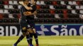 Gustagol e Boselli festejam 'primeiro gol da dupla' em vitória do Corinthians