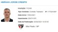 Crespo é inscrito no BID e estreará no banco do São Paulo contra o Botafogo-SP