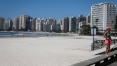 Praias de Guarujá e Santos ficam vazias com bloqueios; Praia Grande tem lotação