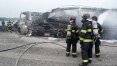 Acidente causa incêndio e uma morte no Rodoanel, em SP