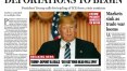 Capa de jornal satiriza chegada de Trump à presidência dos Estados Unidos