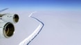 Um dos maiores icebergs da história se desprende de plataforma na Antártida