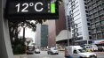 São Paulo tem 2ª tarde mais fria do ano