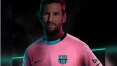 Messi é garoto-propaganda da nova terceira camisa do Barcelona para 2020/2021