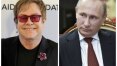 Kremlin diz que Putin e Elton John podem se encontrar na Rússia em maio