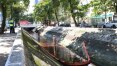 Óleo diesel vaza de hipermercado, polui canal e atinge o mar em Santos