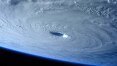 Astronauta tira foto de tufão sobre o Pacífico