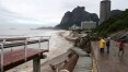 Trecho da Ciclovia Tim Maia desaba após deslizamento causado por temporal no Rio