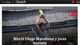 Principais jornais do mundo repercutem morte de Diego Maradona: 'Está nas mãos de Deus'