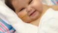 Bebê Sofia deixa UTI dez dias após transplante raro