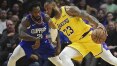 Na volta de LeBron, Lakers vence Clippers na prorrogação