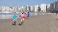 Cidades da Baixada Santista registram movimentação nas praias neste sábado