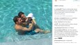 Michael Phelps aproveita férias na piscina com a família