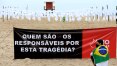 Ato em Copacabana homenageia com lenços brancos as 600 mil vítimas da covid-19 no Brasil