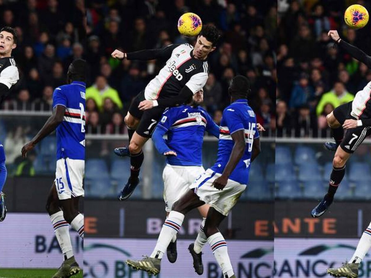 Fanáticos Por Futebol - O jogador Bevis Mugabi passou a altura que  Cristiano Ronaldo saltou recentemente, em um gol marcado contra a  Sampdoria. Cristiano tinha saltado 71 cm, sendo superado por Bevis