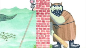 Ilustração de Jon Agee para O Muro no Meio do Livro