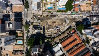 Obras da futura estação Sesc-Pompeia têm estimulado a construção de edifícios no entorno, especialmente na avenida de mesmo nome do bairro Foto: Felipe Rau/Estadão - 30/03/22
