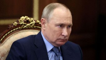 O presidente russo, Vladimir Putin, em reunião no Kremlin Foto: Mikhail Klimentyev/Kremlin via Reuters