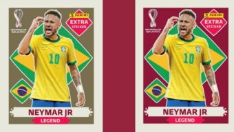 Neymar terá quatro figurinhas extras no álbum da Copa do Mundo deste ano. Foto: Divulgação