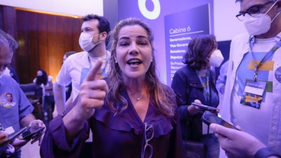 Deputada Mara Rocha (PSDB-AC) causa confusão durante prévias do partido em Brasília. Foto: Dida Sampaio/Estadão