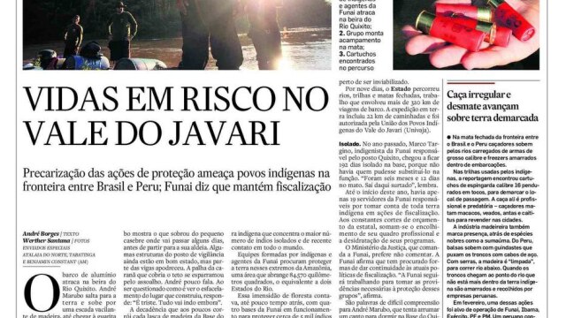 Bruno Pereira alertou sobre riscos no Vale do Javari em reportagem de 2017