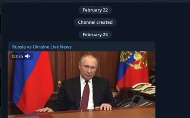 Print mostra um canal de notícias russo com mais de 110 mil inscritos
