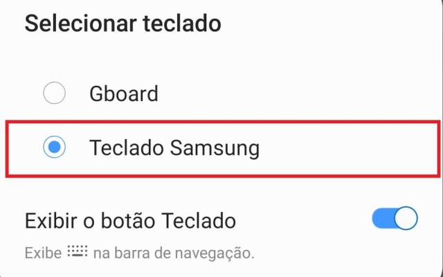 Veja como definir o Teclado Samsung como padrão