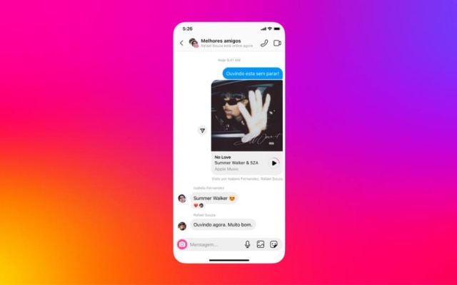 Veja como mandar músicas para seus amigos escutarem no DM do Instagram