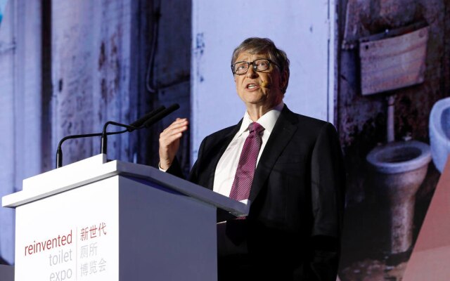Bill Gates, cofundador da Microsoft, participou de um evento em Pequim, na China