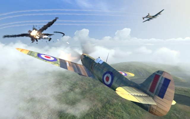Em Warplanes: WW2 Dogfigh, você pode coletar e pilotar diferentes aviões e guerrear por outros países
