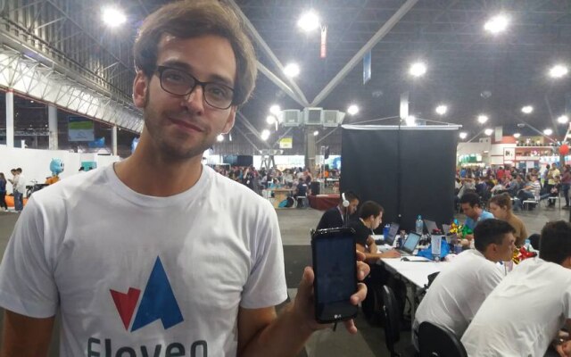 Eduardo Vogel está desenvolvendo o aplicativo Eleven Challenge duarante a hackathon na Campus Party