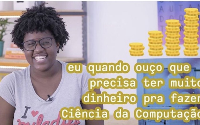 Ana Carolina da Hora apresenta o Computação Sem Caô, no YouTube