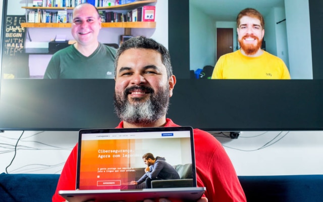 Tiago Assumpção, Josemando Sobral e Patrick Costa: trio da Unxpose quer democratizar a proteção digital 