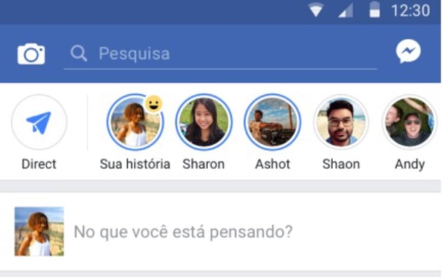 Em março, Facebook disponibilizou a Função Stories.