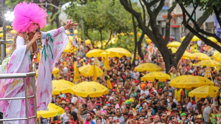 Desfile do bloco da cantora Daniela Mercury no Carnaval de 2020 em São Paulo Foto: Daniel Teixieira/Estadão