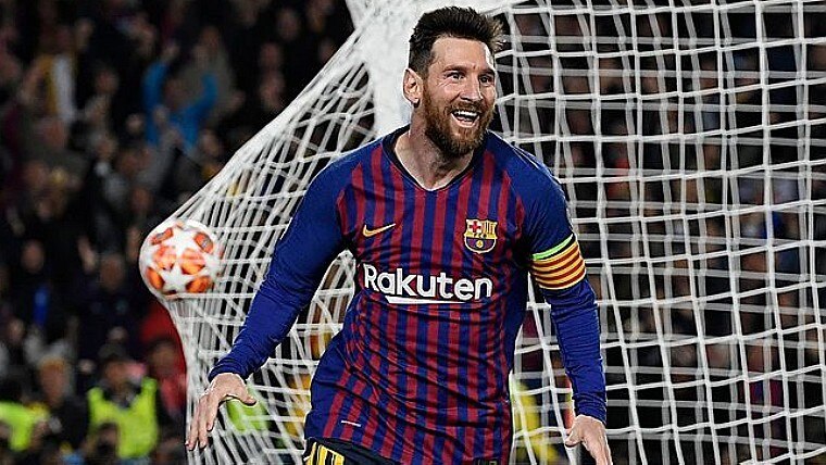 Messi chega a marca de 600 gols exatamente 14 anos após sua estreia pelo time catalão. Foto: Lluis Gene/AFP