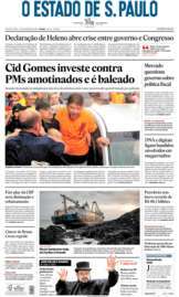 Resultado de imagem para capa do estadão de hoje