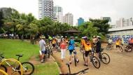 Parque é ponto de encontro de tour de bike