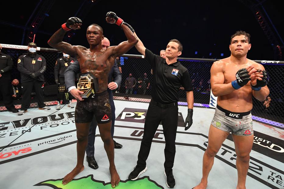 Adesanya nocauteia 'Borrachinha' no UFC 253 e mant&eacute;m cintur&atilde;o dos m&eacute;dios