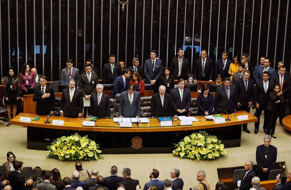 Plenário do Congresso em sessão solene para homenagear 30 anos da Constituição de 1988  