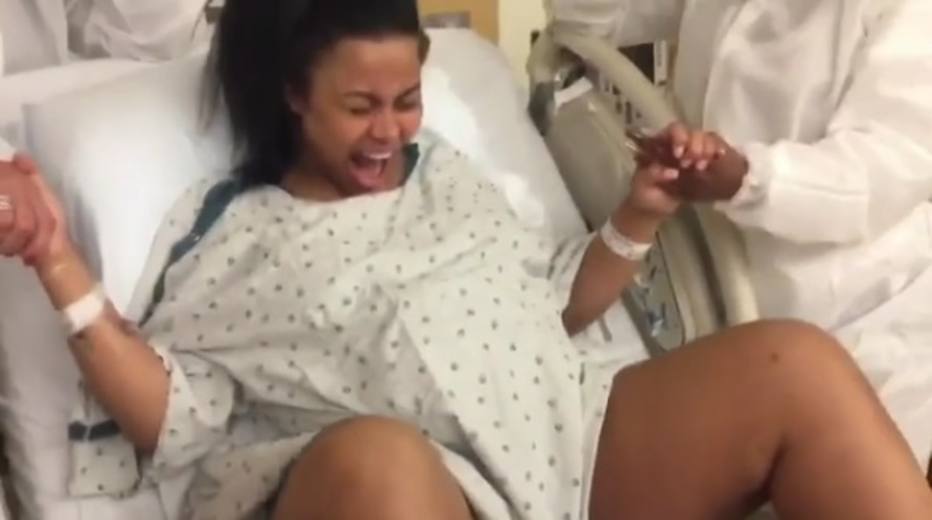Asian ladies giving birth