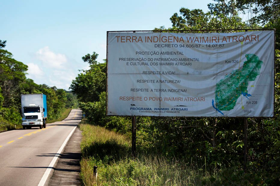 Rodovia BR-174, na área da Terra Indígena Waimiri Atroari (18/06/2019)