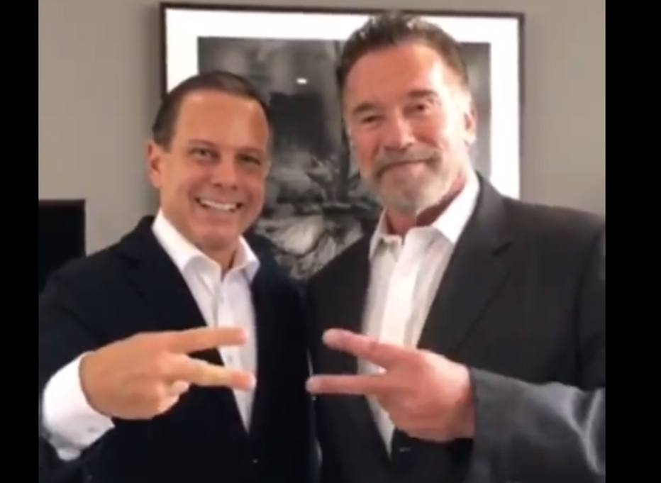 Doria e Arnold Schwarzenegger
