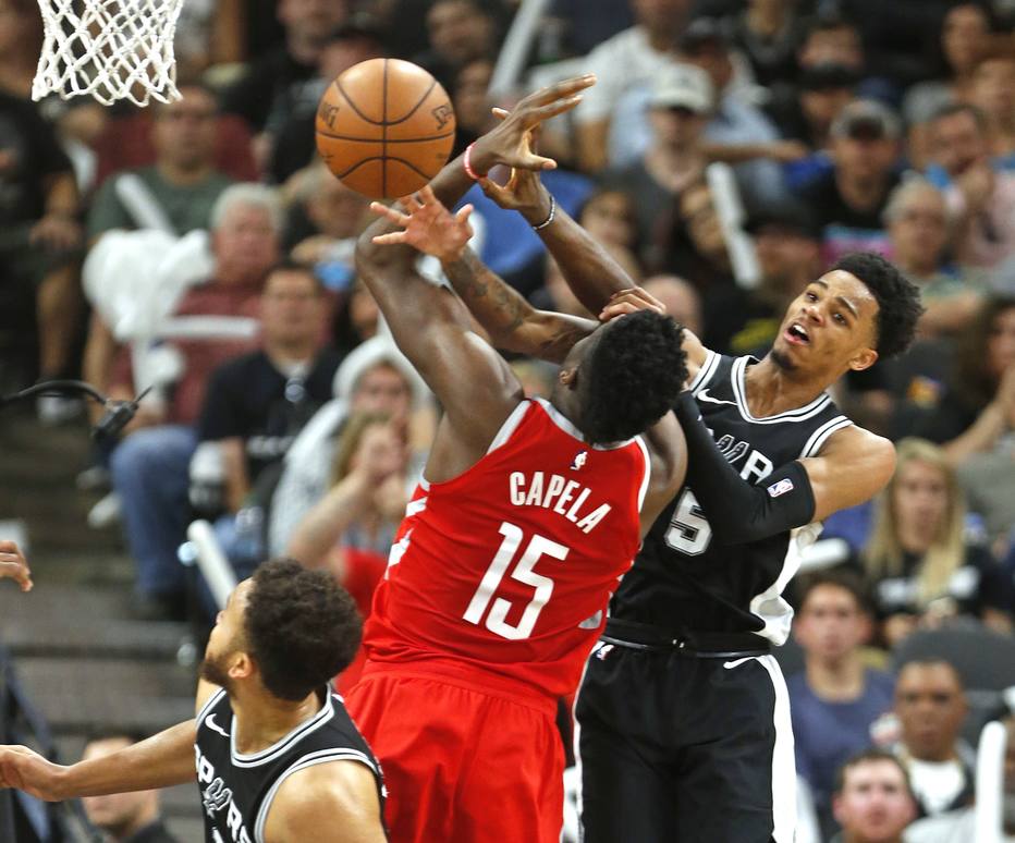 Clint Capela e Dejounte Murray