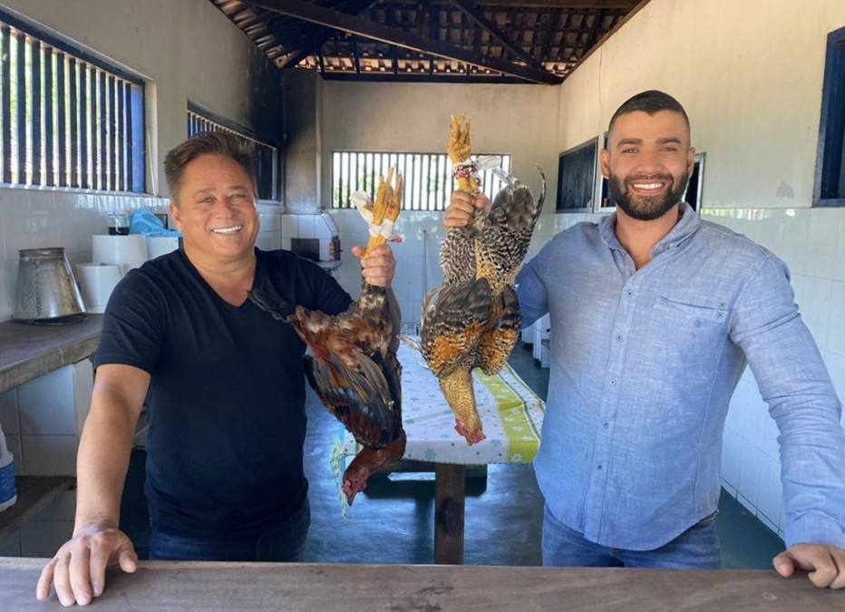 Gusttavo Lima e Leonardo são criticados por publicar foto segurando galinhas mortas - Emais - Estadão