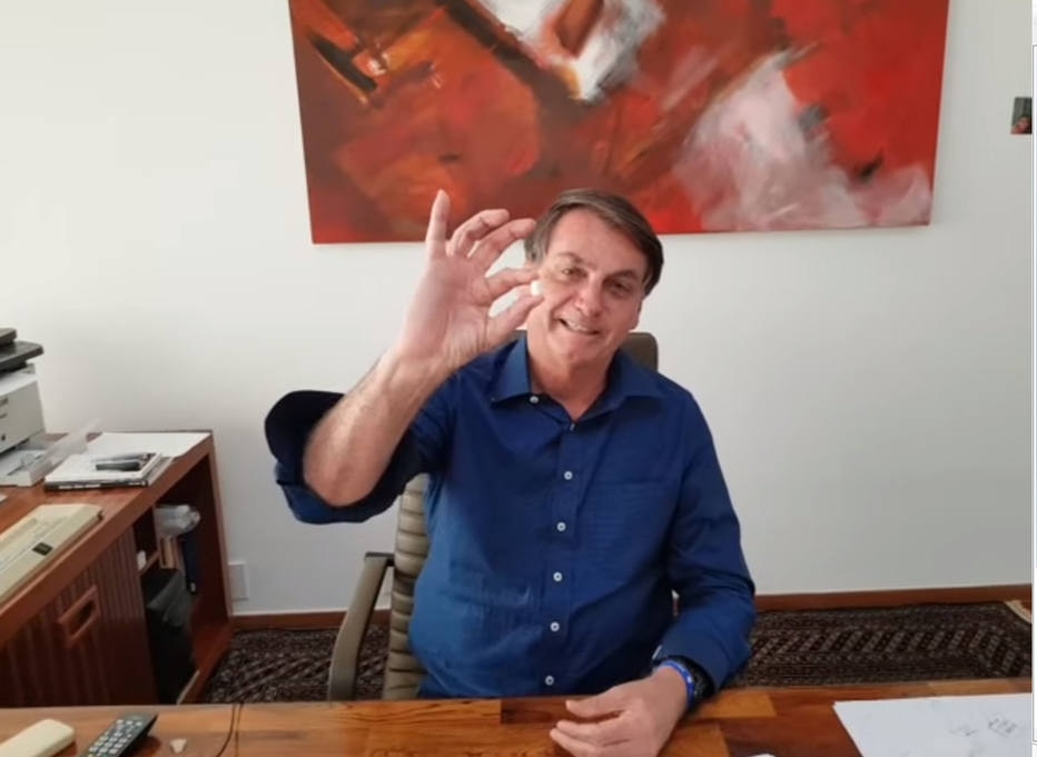 Bolsonaro faz ‘propaganda’ de hidroxicloroquina